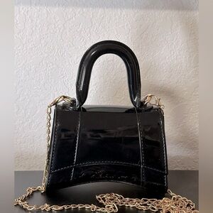Black PVC Mini Bag